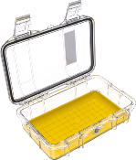 MICRO CASE PELI M50 JAUNE / TRANSPARENT