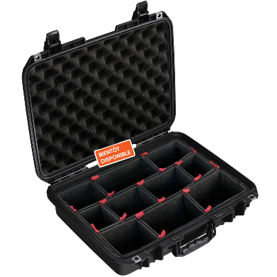 VALISE PELI AIR 1505 NOIRE AVEC KIT DE CLOISON TREPAK