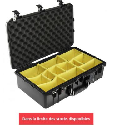 VALISE PELI AIR 1555 NOIRE + KIT CLOISONS + MOUSSE ALVEOLEE